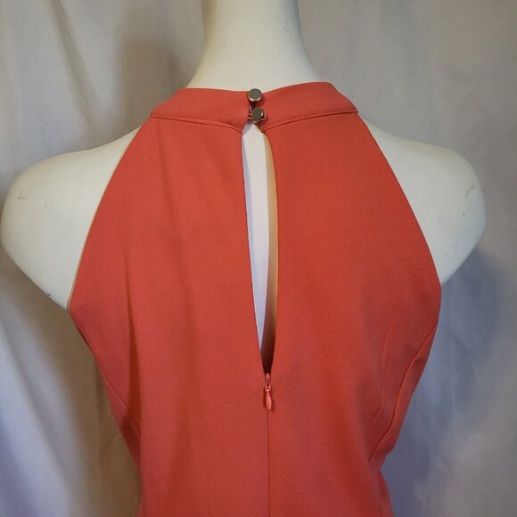 JULIA JORDAN Pencil Cut Dress Halter Style Top, Pink, Size 14, Lined, NWOT - Picture 5 of 7